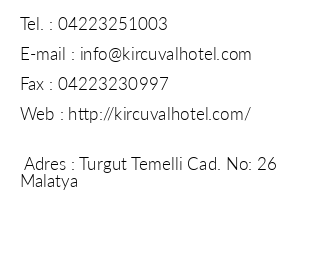 Kruval Hotel iletiim bilgileri